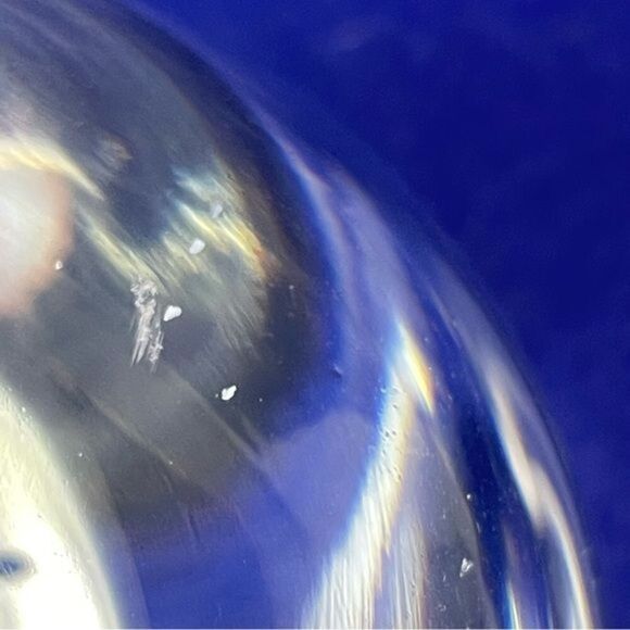 Art Glass Clear Apple Paperweight Teacher - Picture 4 of 8